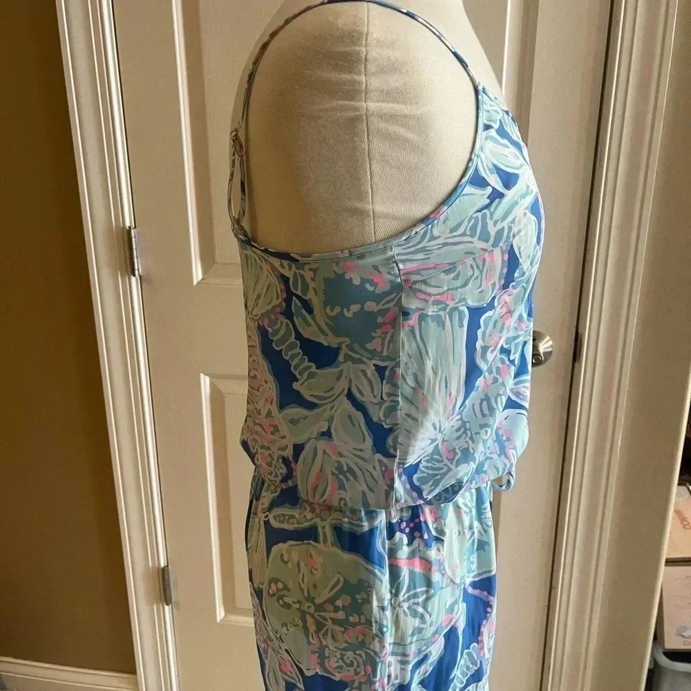Lilly Pulitzer Deanna Short set Size Small- pink and blue beach(Romper)-Vacation